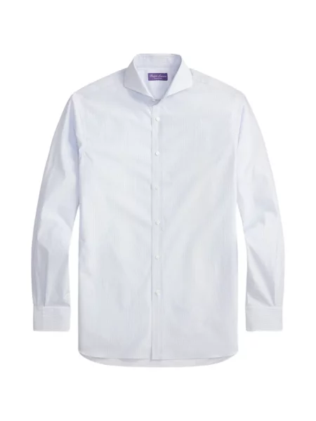 Gulerat cămașă Ralph Lauren Purple Label cu dungi albastru