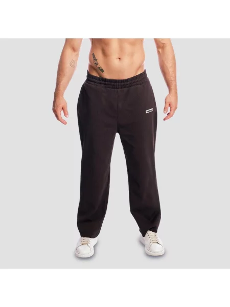 Spodnie dresowe fitness oversize Aura brązowe