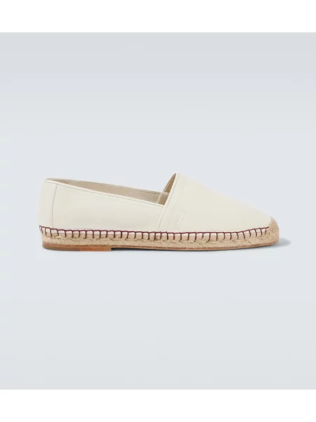 Usnjene espadrile Brunello Cucinelli bela