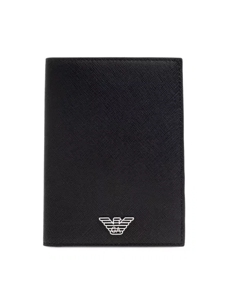 Portfel Emporio Armani skórzany czarny