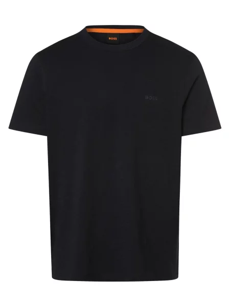 T-shirt z czystej bawełny Boss Orange niebieska