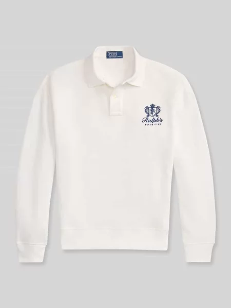 Bluza o kroju regular fit z kołnierzykiem polo Polo Ralph Lauren biała