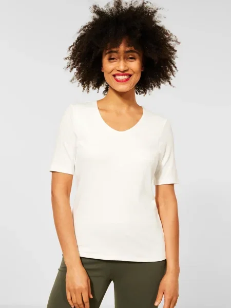 STREET ONE Tricou alb murdar