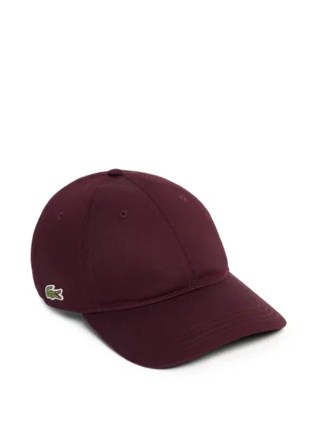 Czapka z daszkiem Lacoste z logo czerwona