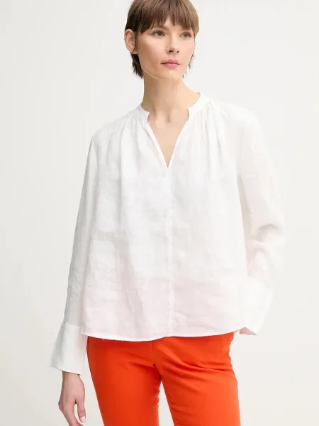 Lanena bluza Tommy Hilfiger bela