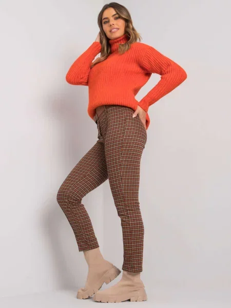 Pantaloni Fashionhunters portocaliu
