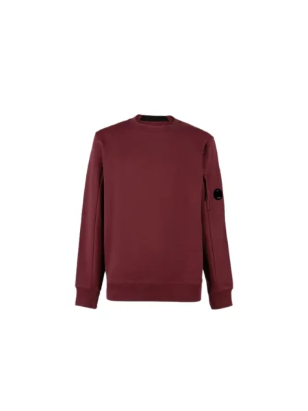 Bluza nierozpinana C.p. Company polarowa z okrągłym dekoltem czerwona