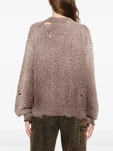 Cardigan Maison Mihara Yasuhiro zdrențuiți maro