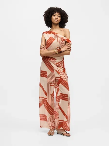 TOPSHOP Nadrág NOEL / rozsdabarna bézs