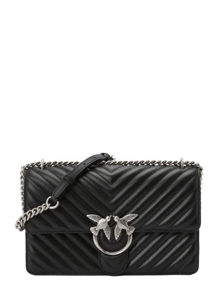 Pinko De piele geantă pe umăr LOVE ONE negru