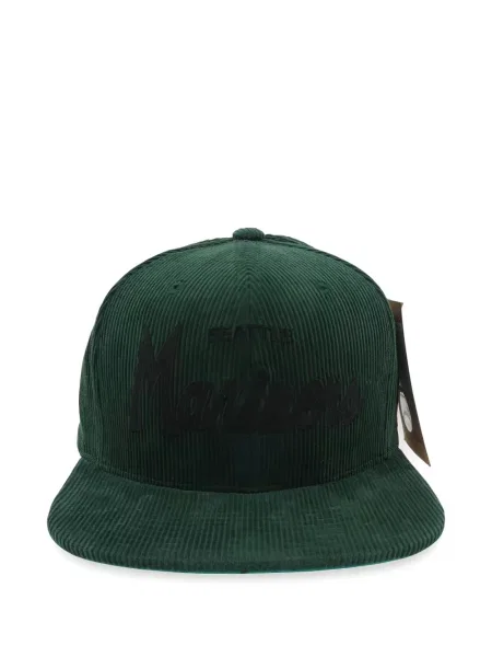 Șapcă Mitchell & Ness de catifea cord verde