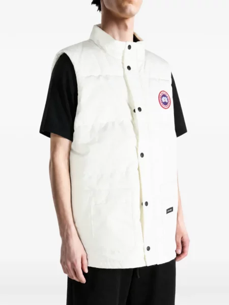 Καπιτονέ γιλέκο Canada Goose με αυτόγραφο λευκό