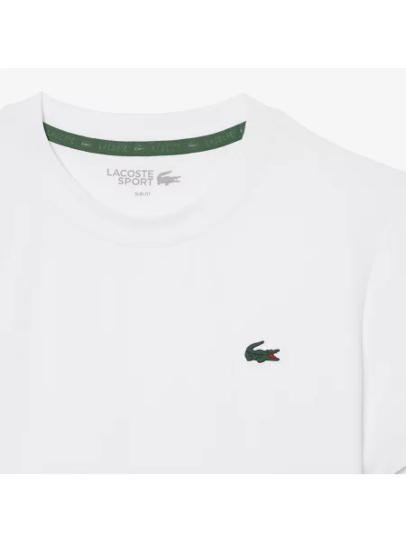Lacoste Sportowa Koszulka Ultra Dry Slim Fit biała