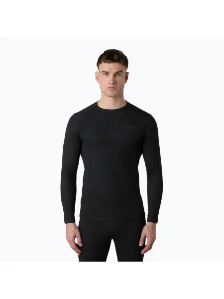 Tricou cu mânecă lungă The North Face cu decolteu rotund negru