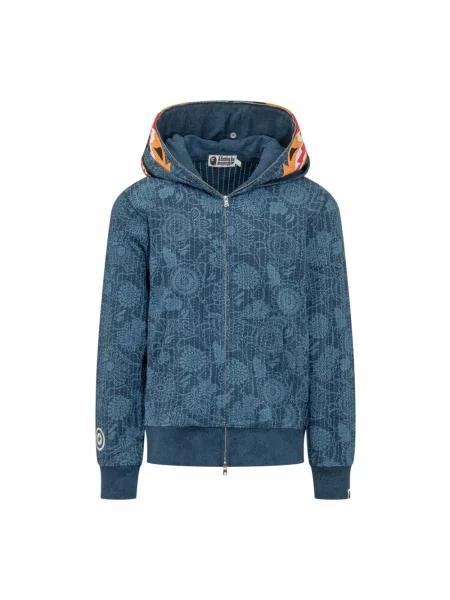Bluza z kapturem A Bathing Ape® z kapturem niebieska