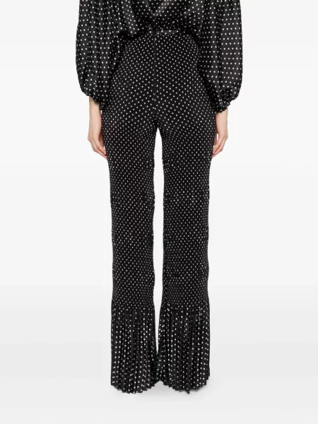 Pantaloni Simona Corsellini cu buline plisate negru