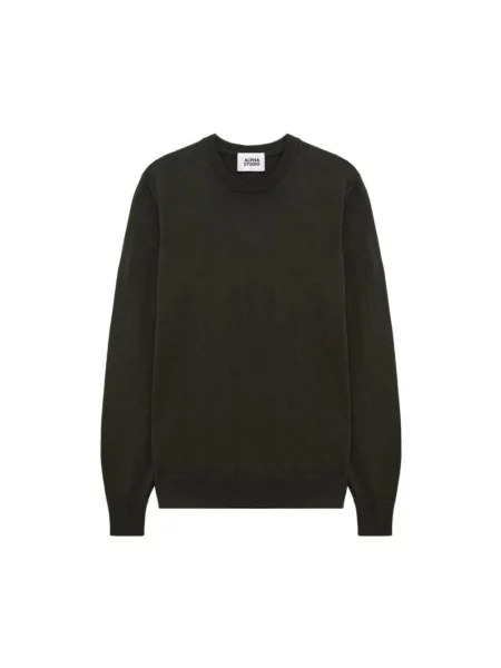 Sweter Alpha Studio wełniany zielony
