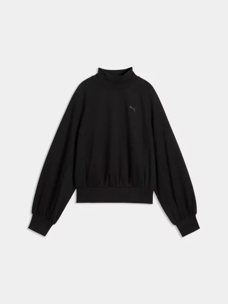 Світшот PUMA Her Mock Neck Crew комбінований верх чорний