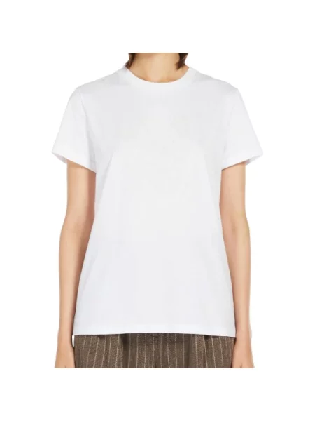 Koszulka Max Mara z kamieniami biała