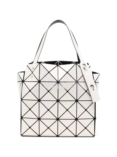 Geantă de mână Bao Bao Issey Miyake cu imprimeu geometric alb