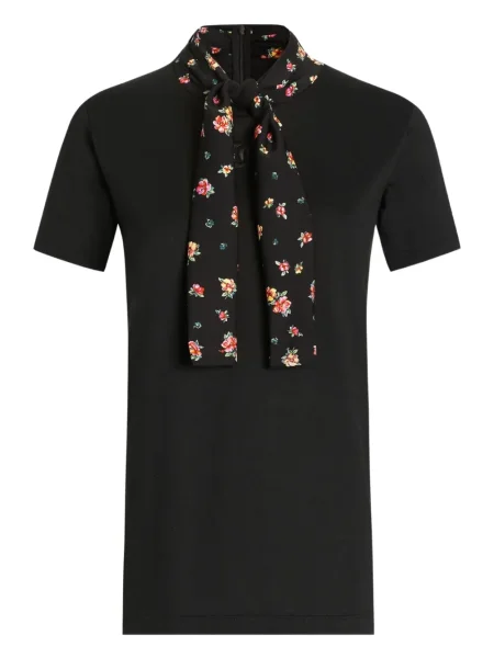 Tricou Dolce & Gabbana cu model floral negru