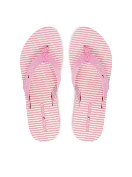 Tommy Hilfiger Japonke Th Ithaca Stripe Summer Sandal Roza bela