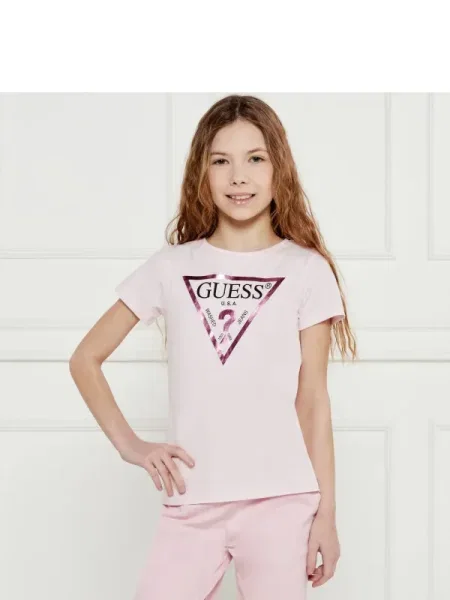 Guess Póló Regular Fit rózsaszín