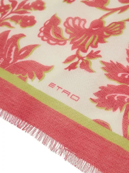 Fular Etro cu model floral cu imagine