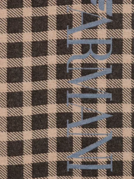 Fular Emporio Armani în carouri negru