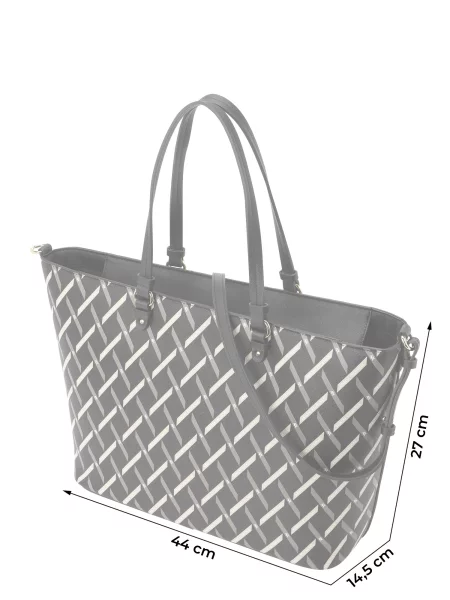Shopper kabelka Armani Exchange s autogramom z ekologickej kože čierna