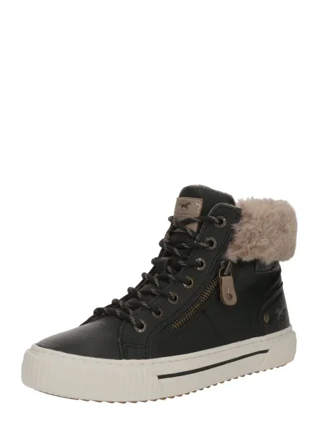 MUSTANG Šněrovací kozačky Kalua tělová černá