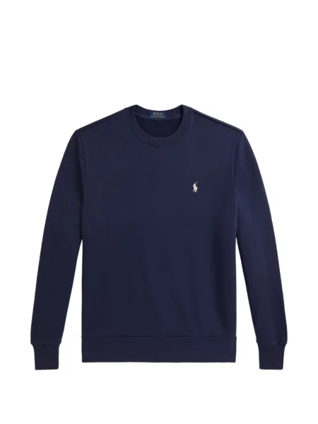 Копринена карирана шапка с козирки Polo Ralph Lauren с автограф синьо
