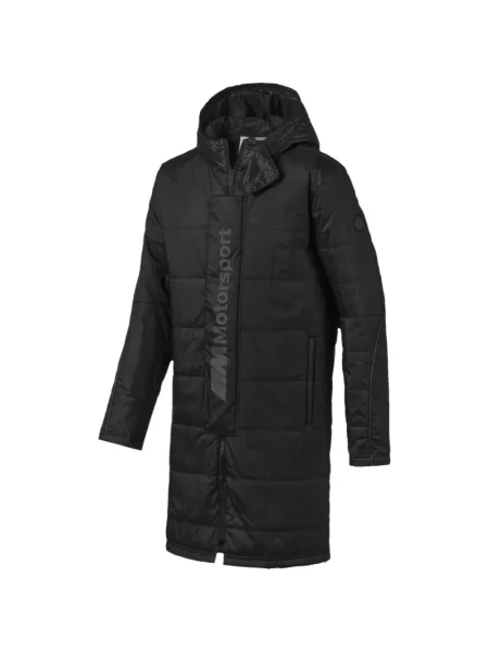 Palton Puma cu glugă negru