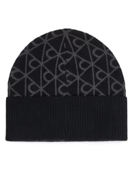 Calvin Klein beanie kapa volnena črna