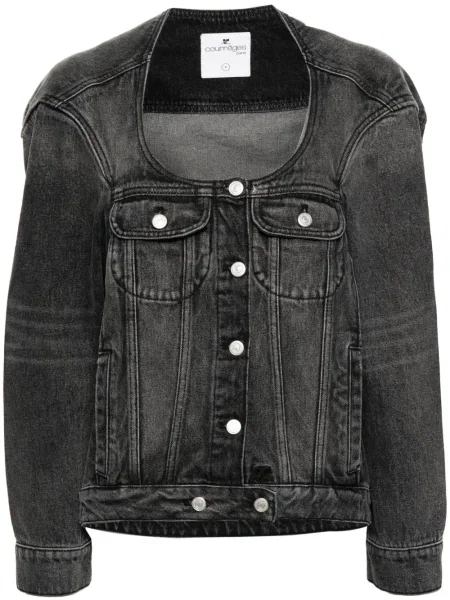 Kurtka jeansowa Courreges szara