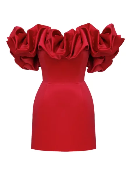 Rochie mini Post Meridiem de costum roșu