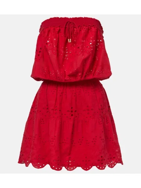 Rochie Melissa Odabash cu broderie roșu