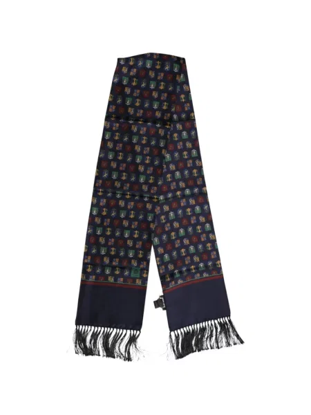 Fular Dolce & Gabbana cu franjuri albastru