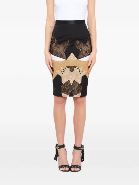 Fustă midi Givenchy din dantelă negru