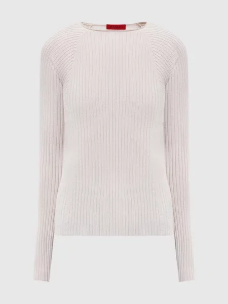 Джемпер OSANNA з вовни в рубчик Max & Co бежевий