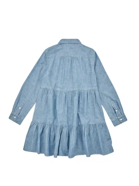 Rochie tip cămașă copii Polo Ralph Lauren albastru