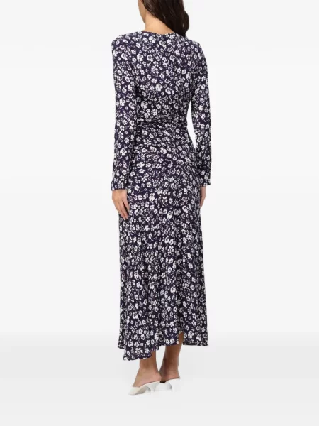 Rochie midi Mar De Margaritas cu model floral cu imagine albastru