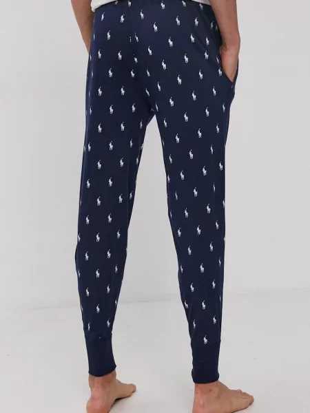 Pyžamové kalhoty Polo Ralph Lauren tmavomodrá vzorované