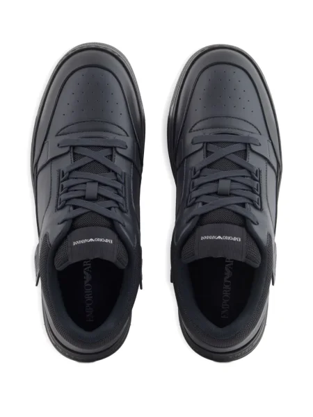 Sneakerși Emporio Armani din piele albastru
