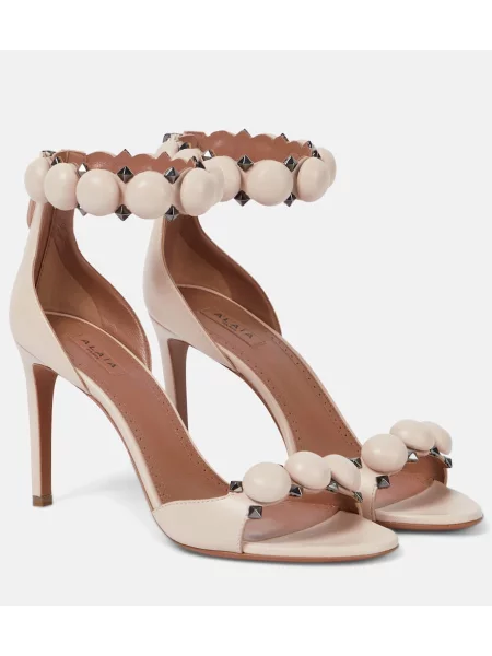 Kožne sandale Alaã¯a bež