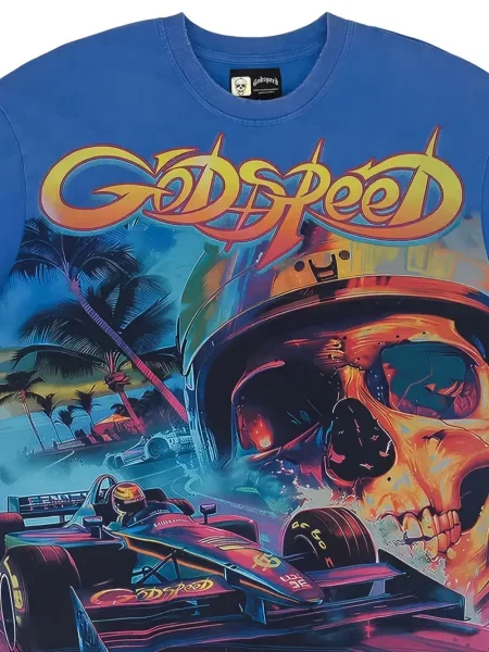 Tricou Godspeed albastru