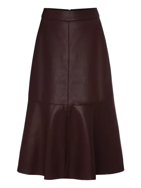 TATUUM Fustă Manti bordeaux roșu
