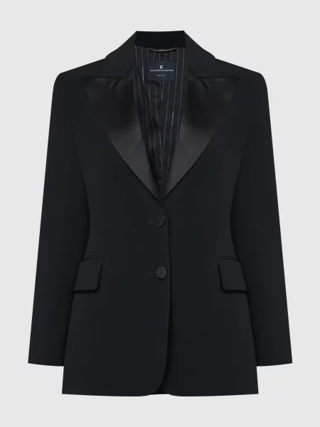 Жакет з поєднанням матової та блискучої текстур Ermanno Scervino чорний