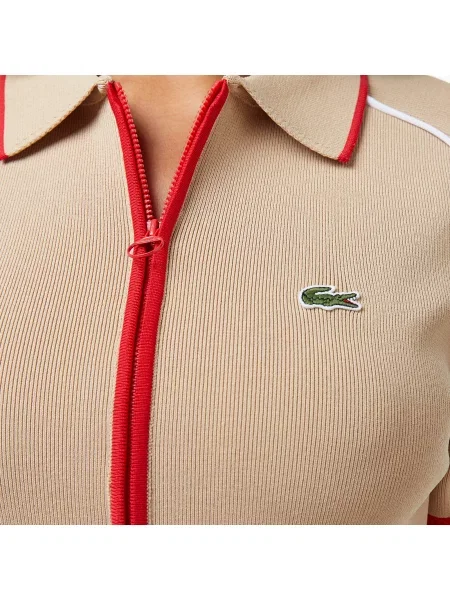 Классическое платье Lacoste бежевое