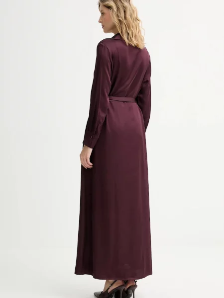 Сукня Answear.LAB maxi розкльошена бордовий